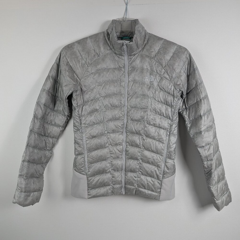 The North Face W Quince Jacket Garnet Silver Gray 800 down - Small
